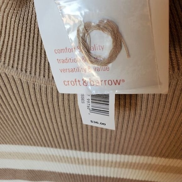 Croft & Barrow Turtleneck Striped Long Sleeve Sz XL Sweater‎ - Picture 5 of 7